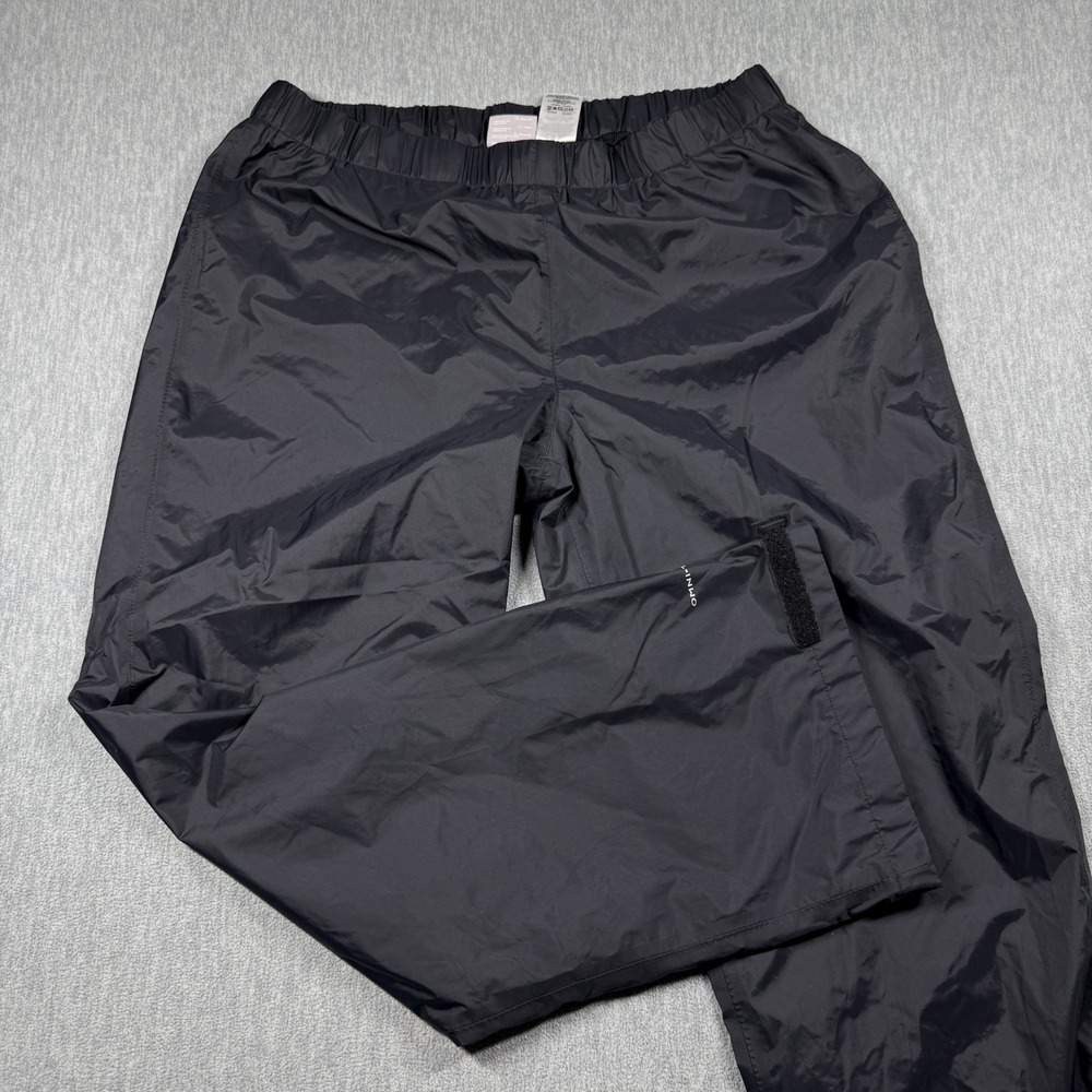 Columbia Rain Pants Womens XL Black Storm Surge Omni-Tech Waterproof Sealed Seam